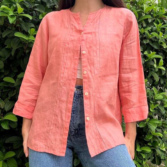 Pure Linen Blouse - Picture 4 of 6